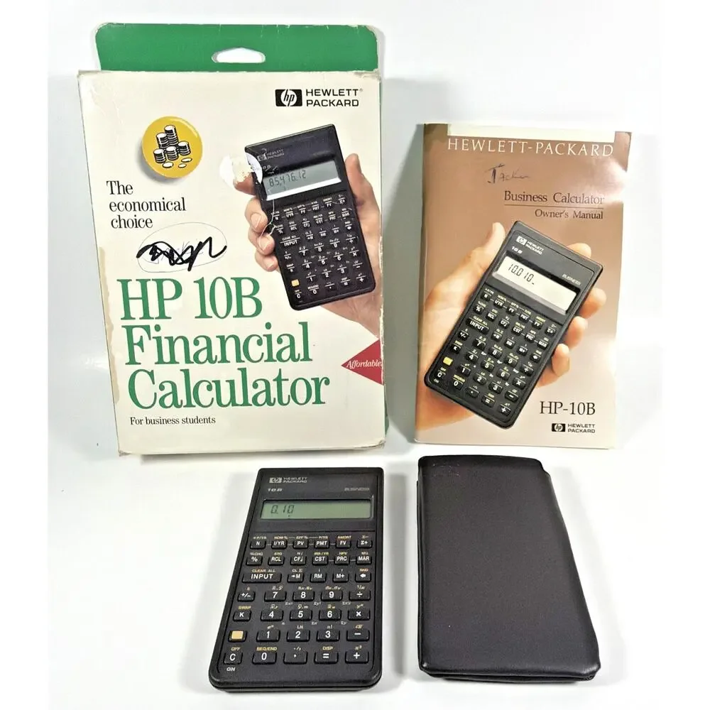 Vtg Hewlett Packard HP-10B Financial Calculator - 1987 - Tested